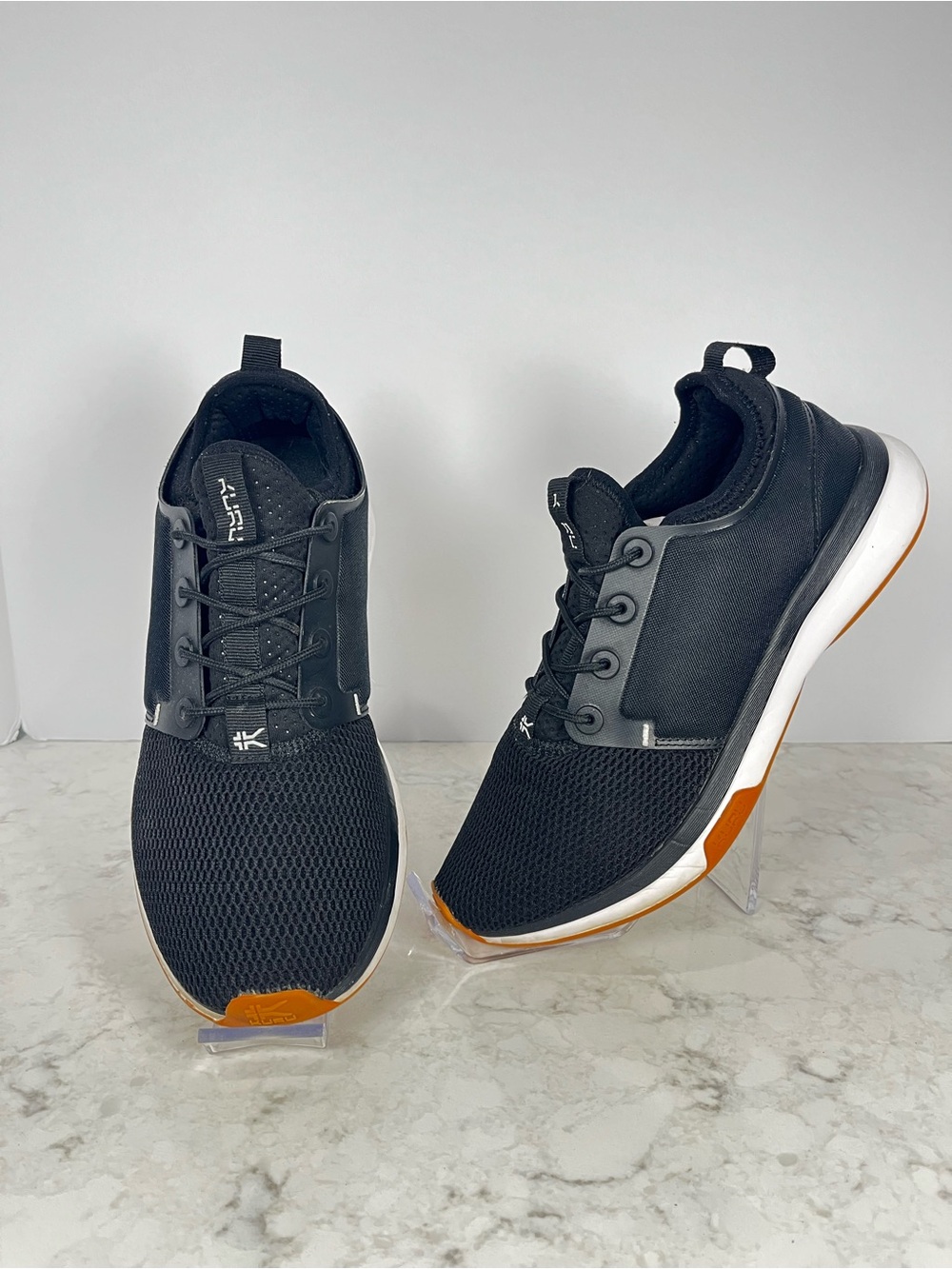 KURU Black Atom Cloud Athletic Sneakers with White Midsole